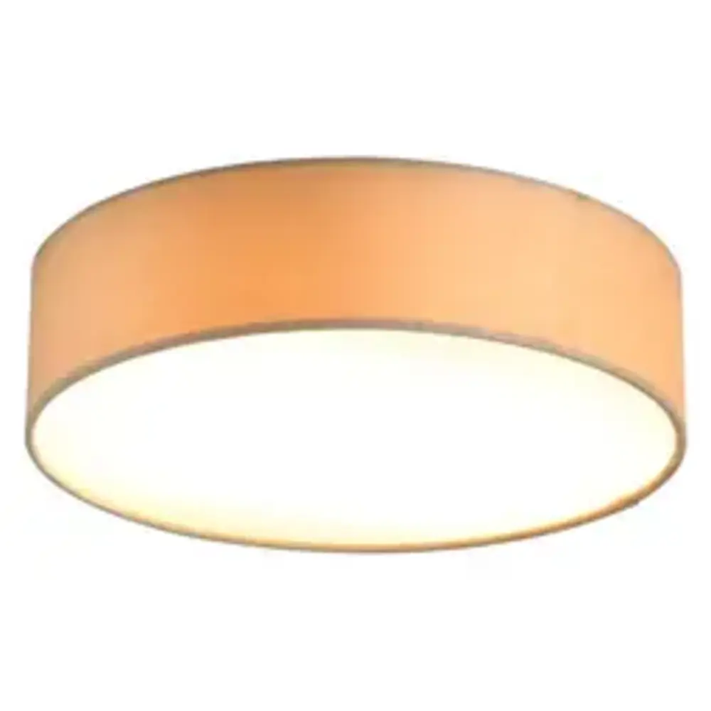 Searchlight Plafondlamp DRUM - 2-Lichts E27 - Champagne Velvet - Ø38cm | Dimbaar