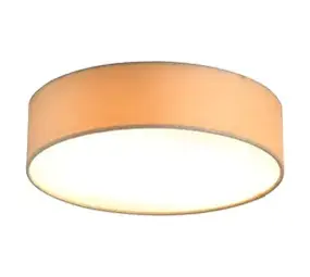 Searchlight Plafondlamp DRUM - 2-Lichts E27 - Champagne Velvet - Ø38cm | Dimbaar