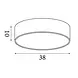 Searchlight Plafondlamp DRUM - 2-Lichts E27 - Champagne Velvet - Ø38cm | Dimbaar