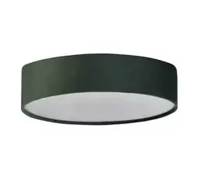 Searchlight Plafondlamp DRUM - 2-Lichts E27 - Groen Velvet - Ø38cm | Dimbaar