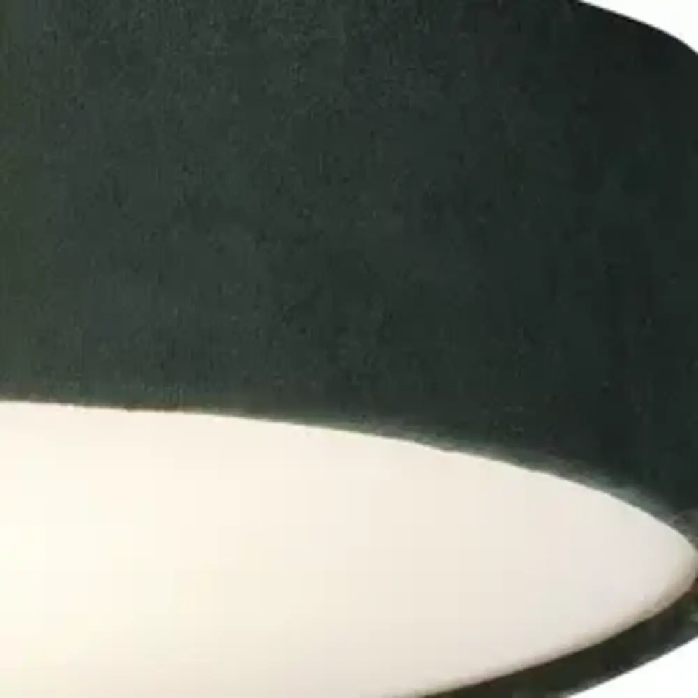 Searchlight Plafondlamp DRUM - 2-Lichts E27 - Groen Velvet - Ø38cm | Dimbaar