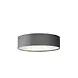 Searchlight Plafondlamp DRUM - 2-Lichts E27 - Grijs Velvet - Ø38cm | Dimbaar