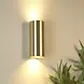 Searchlight Wandlamp CYLS - Up Down GU10 - Goud Aluminium - IP20 | Dimbaar Searchlight Wandlamp CYLS - Up Down GU10 - Goud Aluminium - IP20 | Dimbaar