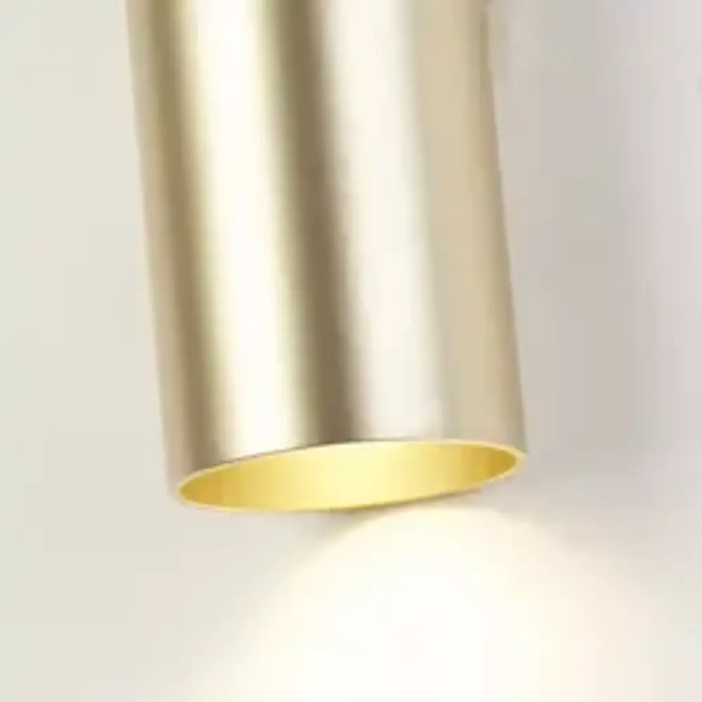 Searchlight Wandlamp CYLS - Up Down GU10 - Goud Aluminium - IP20 | Dimbaar Searchlight Wandlamp CYLS - Up Down GU10 - Goud Aluminium - IP20 | Dimbaar