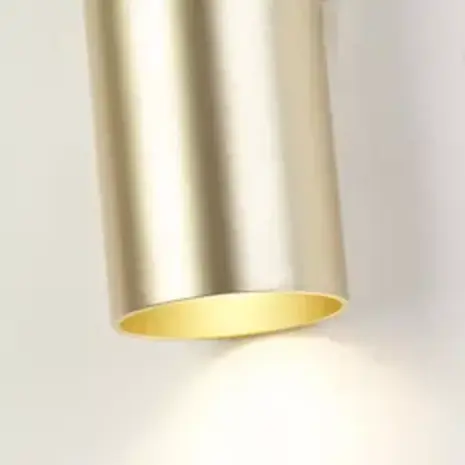 Searchlight Wandlamp CYLS - Up Down GU10 - Goud Aluminium - IP20 | Dimbaar Searchlight Wandlamp CYLS - Up Down GU10 - Goud Aluminium - IP20 | Dimbaar