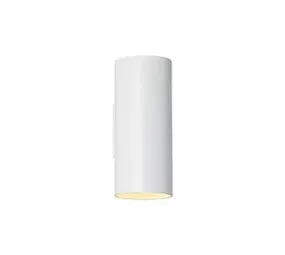 Searchlight Wandlamp CYLS - Up Down GU10 - Wit Aluminium - IP20 | Dimbaar