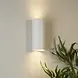 Searchlight Wandlamp CYLS - Up Down GU10 - Wit Aluminium - IP20 | Dimbaar Searchlight Wandlamp CYLS - Up Down GU10 - Wit Aluminium - IP20 | Dimbaar