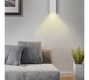 Searchlight Wandlamp DON - Up Down GU10 - Wit Aluminium - IP20 | Dimbaar Searchlight Wandlamp DON - Up Down GU10 - Wit Aluminium - IP20 | Dimbaar