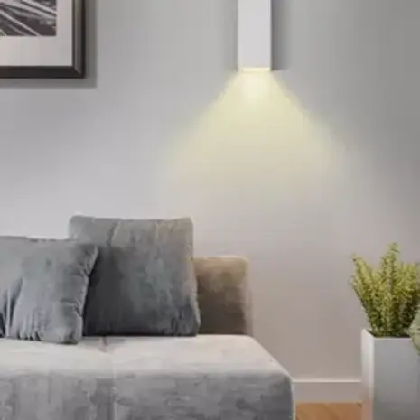 Searchlight Wandlamp DON - Up Down GU10 - Wit Aluminium - IP20 | Dimbaar Searchlight Wandlamp DON - Up Down GU10 - Wit Aluminium - IP20 | Dimbaar