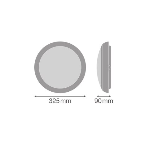 Ledvance LED Bulkhead Plafond / Wandlamp IP65 - Combo 325MM - 9-16W 1125-1920Lm - 3000K - 6000K | Multi Lumen & Color Switch - IK10 | 5 Jaar Garantie Ledvance LED Bulkhead Plafond / Wandlamp IP65 - Combo 325MM - 9-16W 1125-1920Lm - 3000K - 6000K | Multi Lumen & Color Switch - IK10 | 5 Jaar Garantie