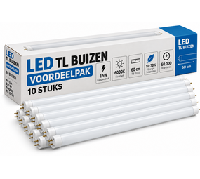 Spectrum Voordeelpak 10x LED TL 60cm - 8,5W vervangt 18W - Lichtkleur optioneel - 2 jaar garantie Spectrum Voordeelpak 10x LED TL 60cm - 8,5W vervangt 18W - Lichtkleur optioneel - 2 jaar garantie