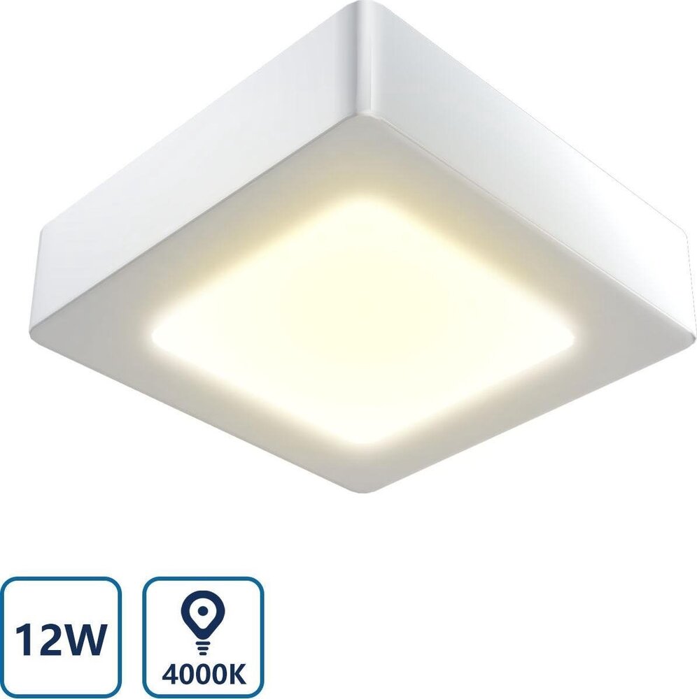 Aigostar Op=Op LED Plafonnière Vierkant - 12W - 4000K Aigostar Op=Op LED Plafonnière Vierkant - 12W - 4000K