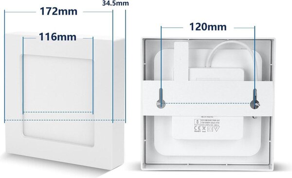 Aigostar Op=Op LED Plafonnière Vierkant - 12W - 4000K Aigostar Op=Op LED Plafonnière Vierkant - 12W - 4000K