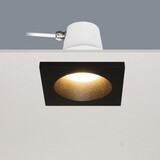 Artdelight LED GU10 Inbouwspot IP65 - Vierkant BADOS 95MM - Matt Zwart 1-Lichts -  |  Stralingshoek 36° - Zaagmaat 84MM