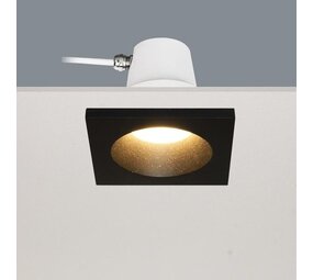 Artdelight LED GU10 Inbouwspot IP65 - Vierkant BADOS 95MM - Matt Zwart 1-Lichts - | Stralingshoek 36° - Zaagmaat 84MM Artdelight LED GU10 Inbouwspot IP65 - Vierkant BADOS 95MM - Matt Zwart 1-Lichts - | Stralingshoek 36° - Zaagmaat 84MM