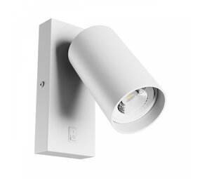 Spectrum LED Bedlamp - 1x GU10 - Aan/Uit Schakelaar - 55x100mm - Wit