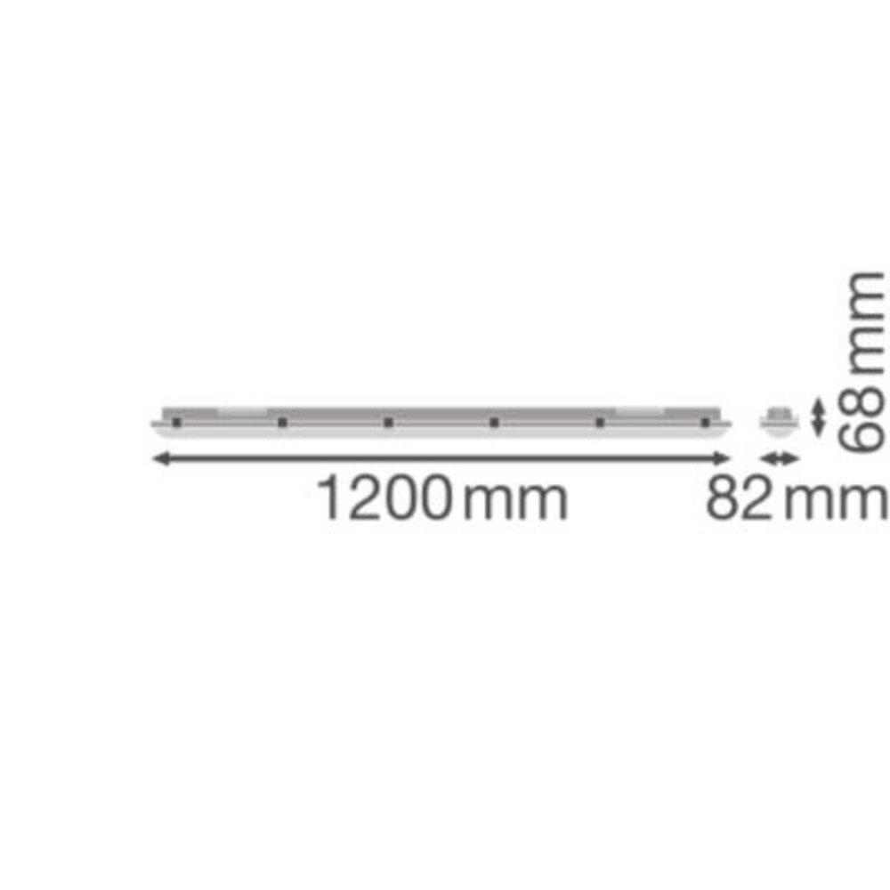 Ledvance LED Montagebalk Waterdicht - 120cm - 26W 4450Lm - 3000K Warm Wit - IP66 - Multi Lumen Ledvance LED Montagebalk Waterdicht - 120cm - 26W 4450Lm - 3000K Warm Wit - IP66 - Multi Lumen