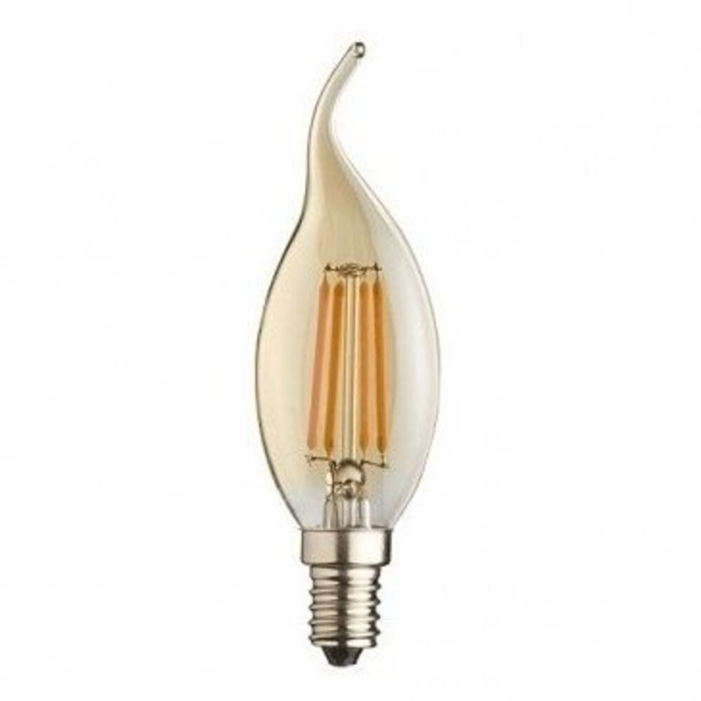 LCB LED Filament lamp dimbaar - E14 C37 - 5W vervangt 40W - 2200K extra warm wit licht LCB LED Filament lamp dimbaar - E14 C37 - 5W vervangt 40W - 2200K extra warm wit licht
