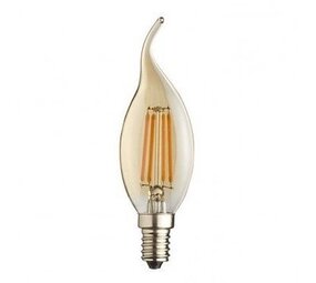 LCB LED Filament lamp dimbaar - E14 C37 - 5W vervangt 40W - 2200K extra warm wit licht LCB LED Filament lamp dimbaar - E14 C37 - 5W vervangt 40W - 2200K extra warm wit licht