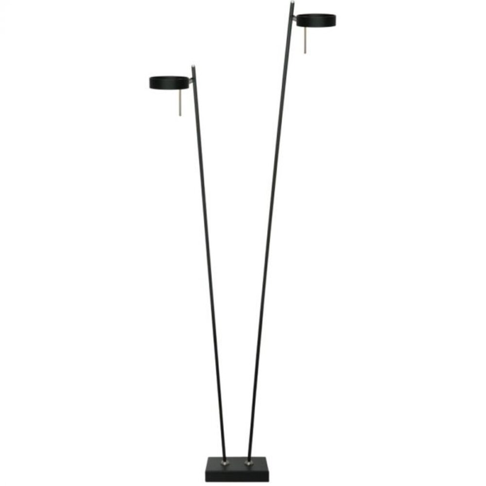 LCB Vloerlamp - Bling - 2-lichts - zwart - 139cm LCB Vloerlamp - Bling - 2-lichts - zwart - 139cm
