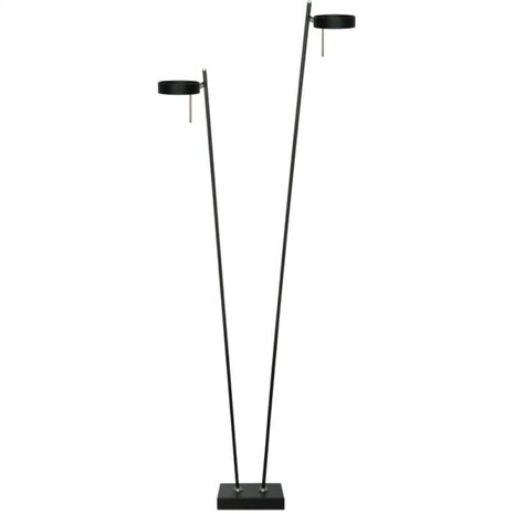 LCB Vloerlamp - Bling - 2-lichts - zwart - 139cm LCB Vloerlamp - Bling - 2-lichts - zwart - 139cm
