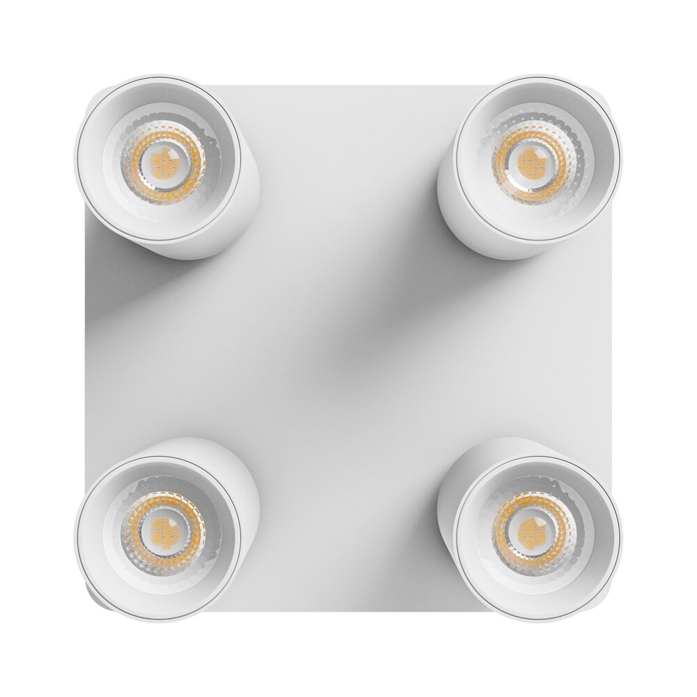 Spectrum LED plafondspot MADARA wit - 4 verstelbare spots - GU10 aansluiting - vierkant Spectrum LED plafondspot MADARA wit - 4 verstelbare spots - GU10 aansluiting - vierkant