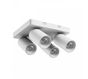 Spectrum LED plafondspot MADARA wit - 4 verstelbare spots - GU10 aansluiting - vierkant Spectrum LED plafondspot MADARA wit - 4 verstelbare spots - GU10 aansluiting - vierkant