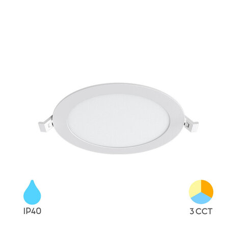 Braytron LED inbouwspot - 12W 1120lm -CCT - Rond - IP40 Braytron LED inbouwspot - 12W 1120lm -CCT - Rond - IP40