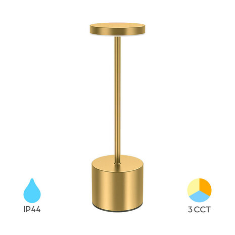Braytron OP = OP Braytron Gouden LED Tafellamp 2W Oplaadbaar | LUXE Braytron OP = OP Braytron Gouden LED Tafellamp 2W Oplaadbaar | LUXE
