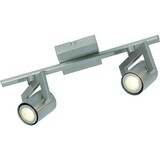 Freelight Op=Op Valvoled Plafondspot - 2-Lichts - Mat Staal - 2x GU10 LED - 2700K Warm Wit - Dimbaar