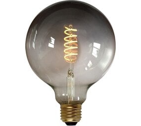 Freelight Op=Op Carbonio LED Globe Smoke - E27 - G125 Ø125mm - 7W 400Lm - 2200K - 3-Staps Dimbaar Freelight Op=Op Carbonio LED Globe Smoke - E27 - G125 Ø125mm - 7W 400Lm - 2200K - 3-Staps Dimbaar
