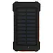 LCB Solar Powerbank - 5000mAh - 2x USB-A - LED Zaklamp 3 Standen - Zwart - Inclusief Oplaadkabel