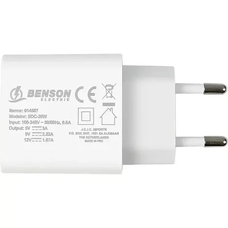 LCB USB-C Snellader 20W - Wit LCB USB-C Snellader 20W - Wit