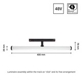 Spectrum OP=OP SPECTRUM SYSTEM SHIFT BEAM 48V Railspot 12W Zwart Spectrum OP=OP SPECTRUM SYSTEM SHIFT BEAM 48V Railspot 12W Zwart