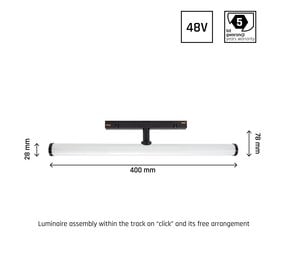 Spectrum OP=OP SPECTRUM SYSTEM SHIFT BEAM 48V Railspot 12W Zwart Spectrum OP=OP SPECTRUM SYSTEM SHIFT BEAM 48V Railspot 12W Zwart