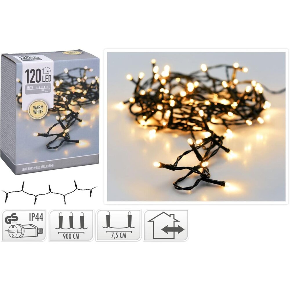 OP=OP Kerstverlichting 120 LED – Warm Wit | 9 Meter OP=OP Kerstverlichting 120 LED – Warm Wit | 9 Meter