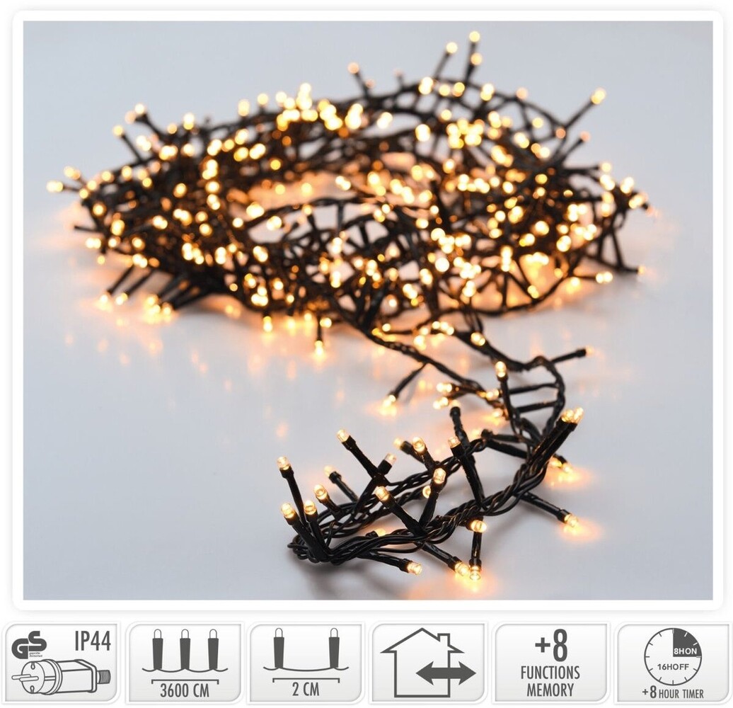 OP=OP Kerstverlichting 1800 LED – 36 Meter Extra Warm Wit OP=OP Kerstverlichting 1800 LED – 36 Meter Extra Warm Wit