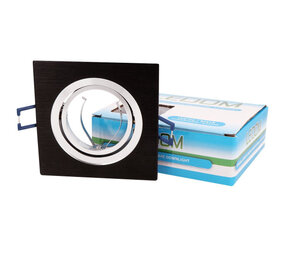 LED Line OP=OP GU10 Inbouwspot Vierkant Zwart Geborsteld – 35° Kantelbaar LED Line OP=OP GU10 Inbouwspot Vierkant Zwart Geborsteld – 35° Kantelbaar
