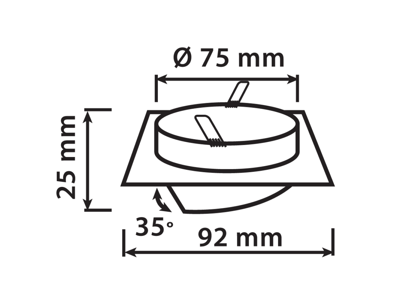 LED Line OP=OP GU10 Inbouwspot Vierkant Zwart Geborsteld – 35° Kantelbaar LED Line OP=OP GU10 Inbouwspot Vierkant Zwart Geborsteld – 35° Kantelbaar