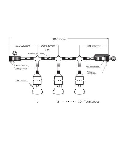 LED Line OP=OP LEDOM LED Prikkabel WiFi Tuya 5 meter RGB+W IP65 LED Line OP=OP LEDOM LED Prikkabel WiFi Tuya 5 meter RGB+W IP65