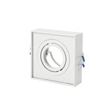 LED Line OP=OP GU10 Inbouwspot Hoog - Vierkant - Kantelbaar - Mat Wit - MR16 Fitting - 85 mm LED Line OP=OP GU10 Inbouwspot Hoog - Vierkant - Kantelbaar - Mat Wit - MR16 Fitting - 85 mm