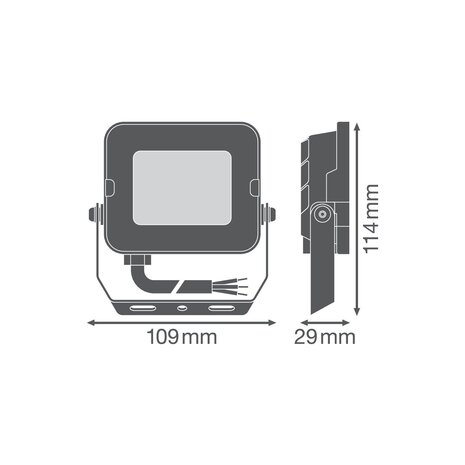 Ledvance LED Breedstraler GEN 3 Zwart - 10W 1000Lm - 4000K - IP65 - 3 jaar garantie