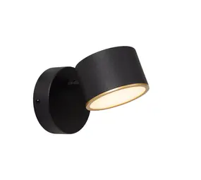 Lucide LED Wandlamp Zwart – 9W – 2700K Extra Warm Wit – Dimbaar – Modern Design Lucide LED Wandlamp Zwart – 9W – 2700K Extra Warm Wit – Dimbaar – Modern Design