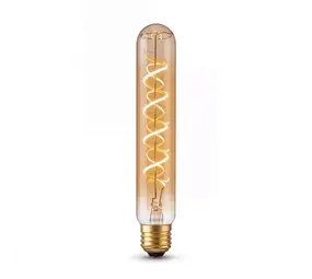 Lucide T32 LED Filament Buislamp E27 Amber - 4,9W 380Lm - 2200K Extra Warm Wit - 3-Staps Dimbaar Lucide T32 LED Filament Buislamp E27 Amber - 4,9W 380Lm - 2200K Extra Warm Wit - 3-Staps Dimbaar
