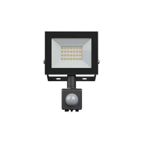 Spectrum NOCTIS LUX 4 LED Breedstraler met PIR Sensor - 20W 1650Lm - 3000K Warm Wit - IP44 - Zwart