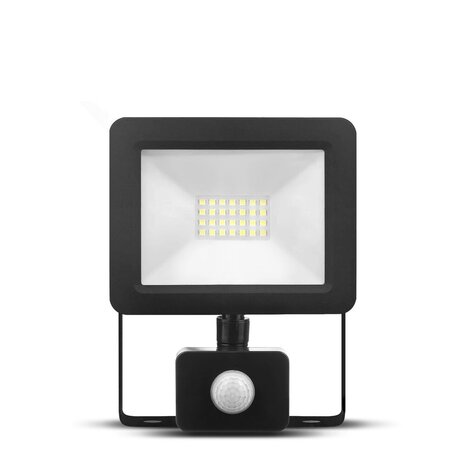 Modee LED schijnwerper met Bewegingssensor - 20W 1800Lm - 6000K Daglicht Wit - IP65 - Zwart Modee LED schijnwerper met Bewegingssensor - 20W 1800Lm - 6000K Daglicht Wit - IP65 - Zwart