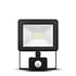 LED schijnwerper met Bewegingssensor - 20W 1800Lm - 6000K Daglicht Wit - IP65 - Zwart