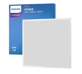 Philips Philips LEDinaire RC065B G5 LED Paneel - 28W 3400Lm - 4000K 840 Neutraal Wit - UGR22 - 60x60cm - 5 Jaar garantie