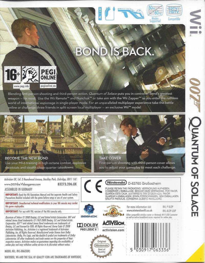 007 quantum of solace wii