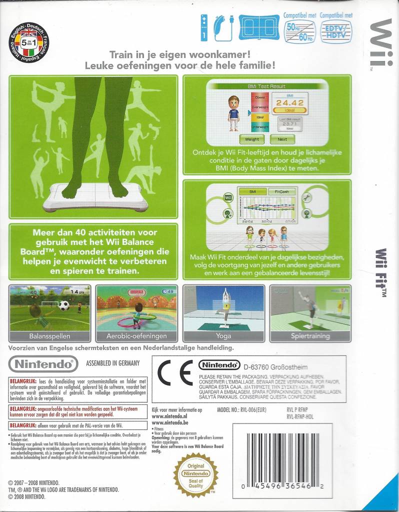Wii FIT for Nintendo Wii - manual in Dutch